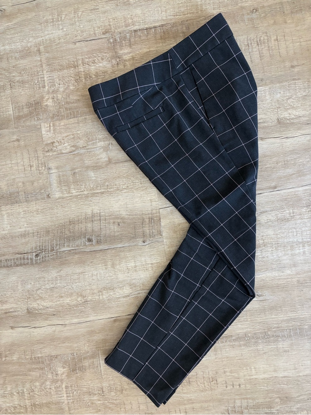 LOFT Petite Slim Pencil Pants in Windowpane in Marisa Fit - Dark Charcoal Plaid